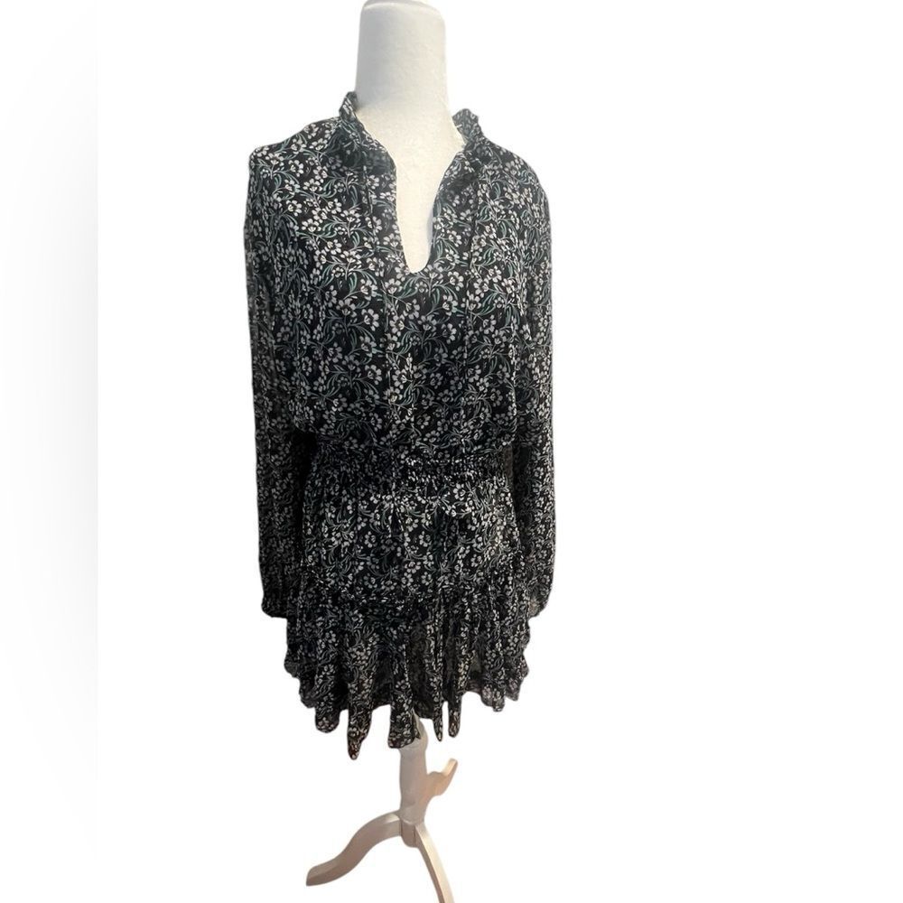 nwt misa Los Angeles chiffon‎ floral mini dress womens size medium